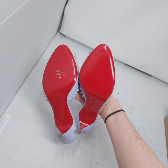 Christian Louboutin ME DOLLY SPIKE Skylight Purple Stud Heel Sandal - Picture 2 of 12